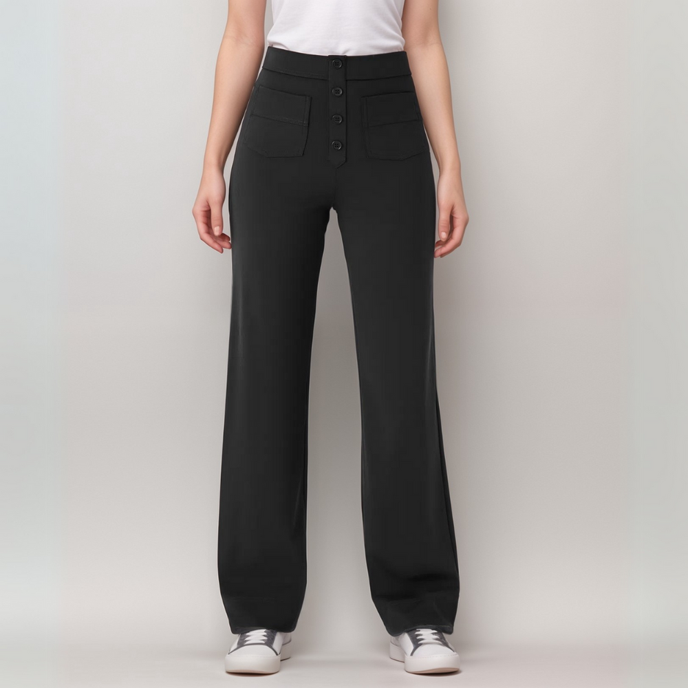 Damen Hose mit hoher Taille und figurformender Passform