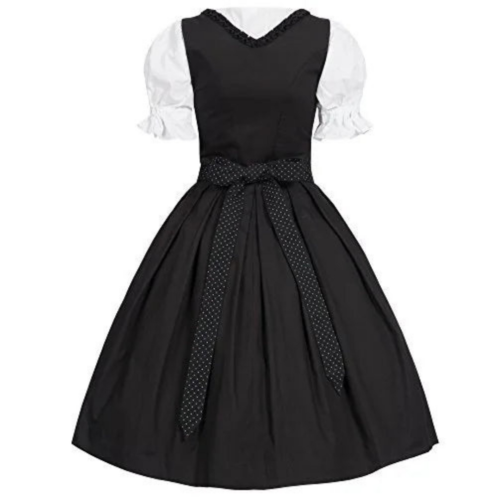 Damen Schwarz Oktoberfest Dirndl Kleid - Margarete