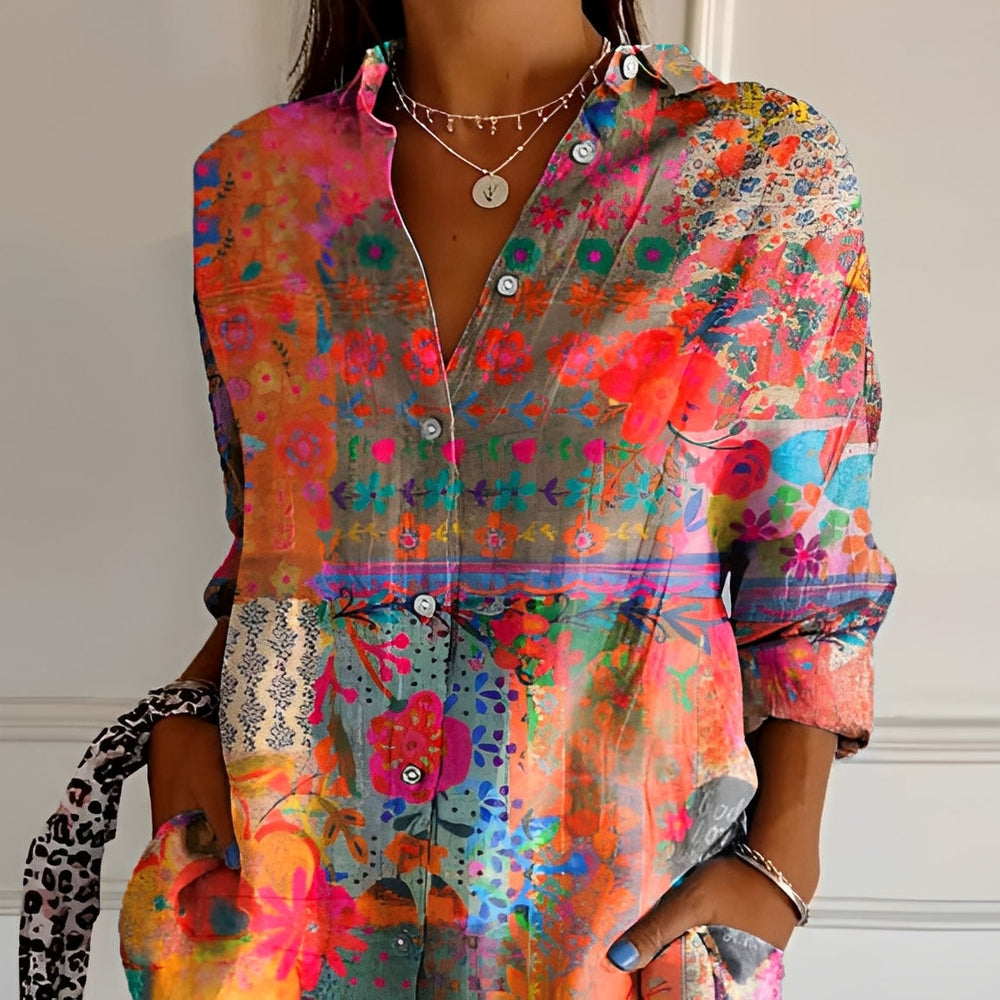 Anna - Trendige Bluse mit Print
