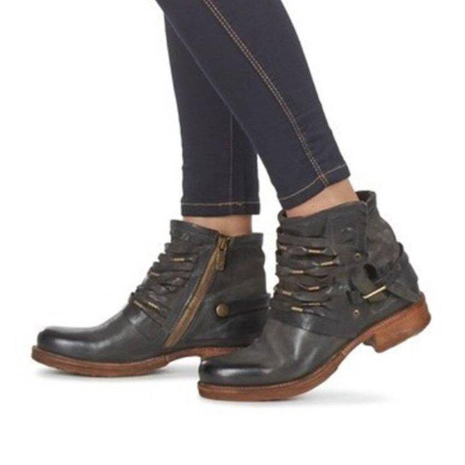 Hanna | Damen Lässige Stiefeletten mit seitlicher Schnalle