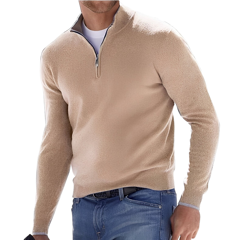 Nash - Freizeitpullover mit halbem Reißverschluss