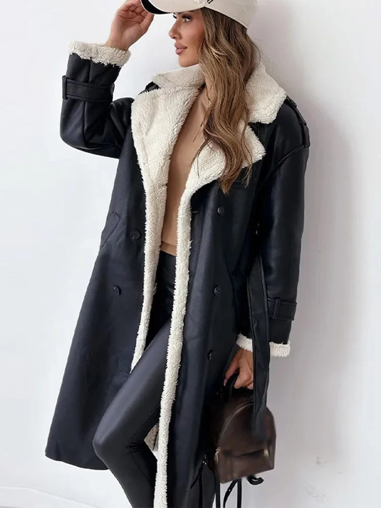 Damen langer Wintermantel