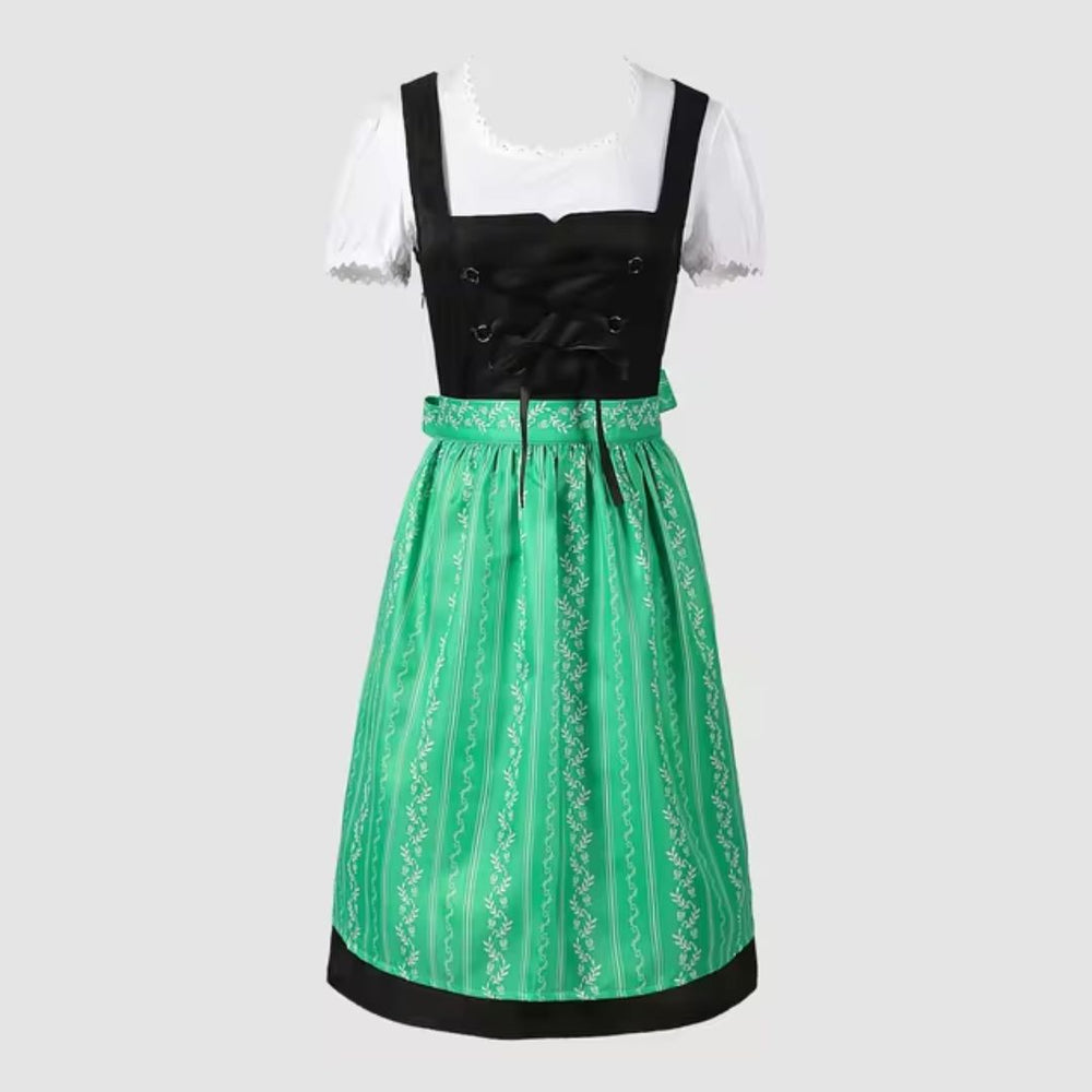 Oktoberfest Dirndl Kleid für Damen mit blauer Schürze - Katharina