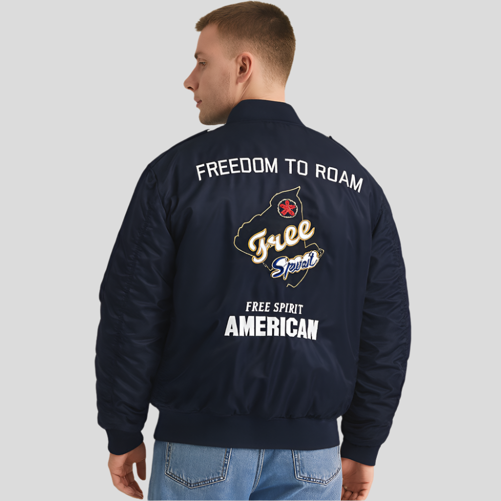 Herren-Bomberjacke mit gestickten Patches - Frederick