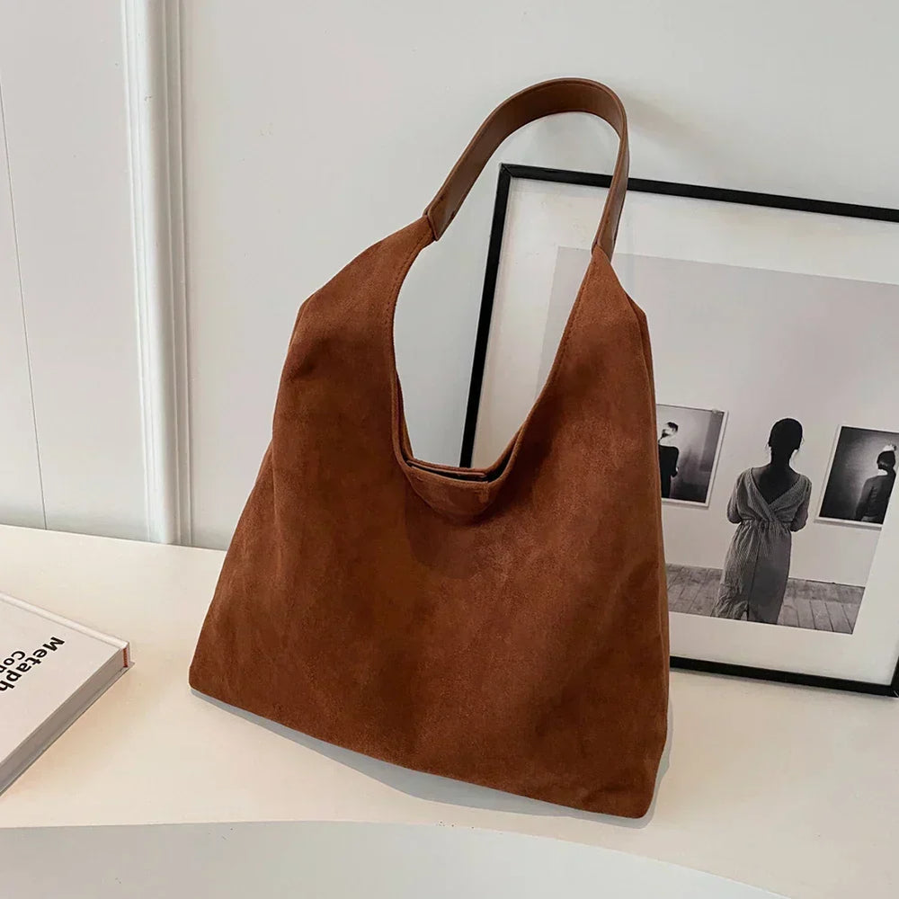 Venice Damen Tote Bag aus Veloursleder