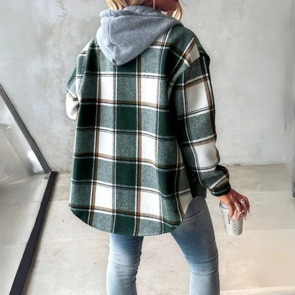 Kapuzenpullover Damen mit Knopfleiste