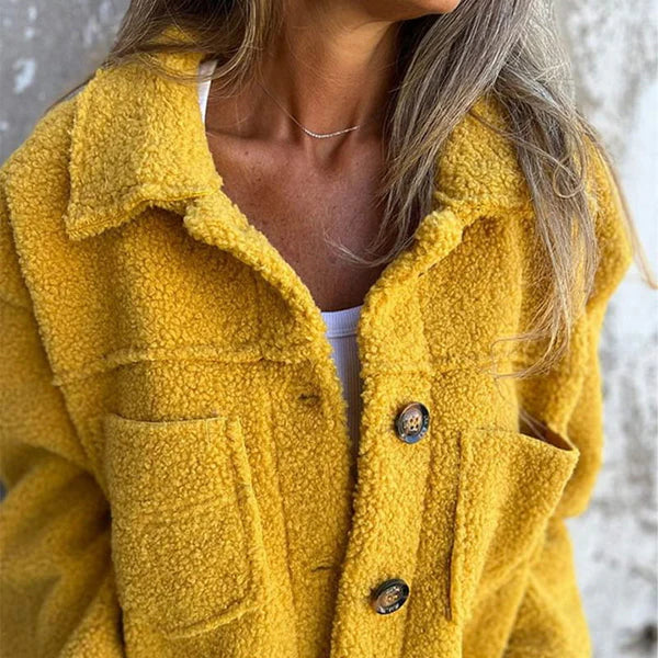 Damen kurze Jacke mit Reverskragen lässig für den Alltag