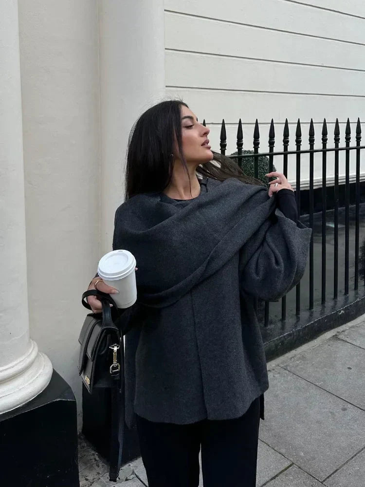 Damen Oversize Cape Mantel