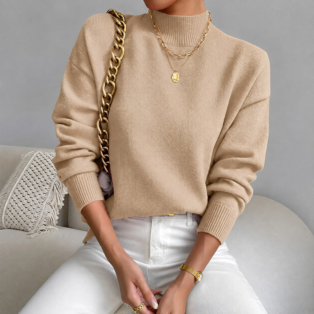 Roxana - Eleganter Damenpullover mit mittelhohem Kragen