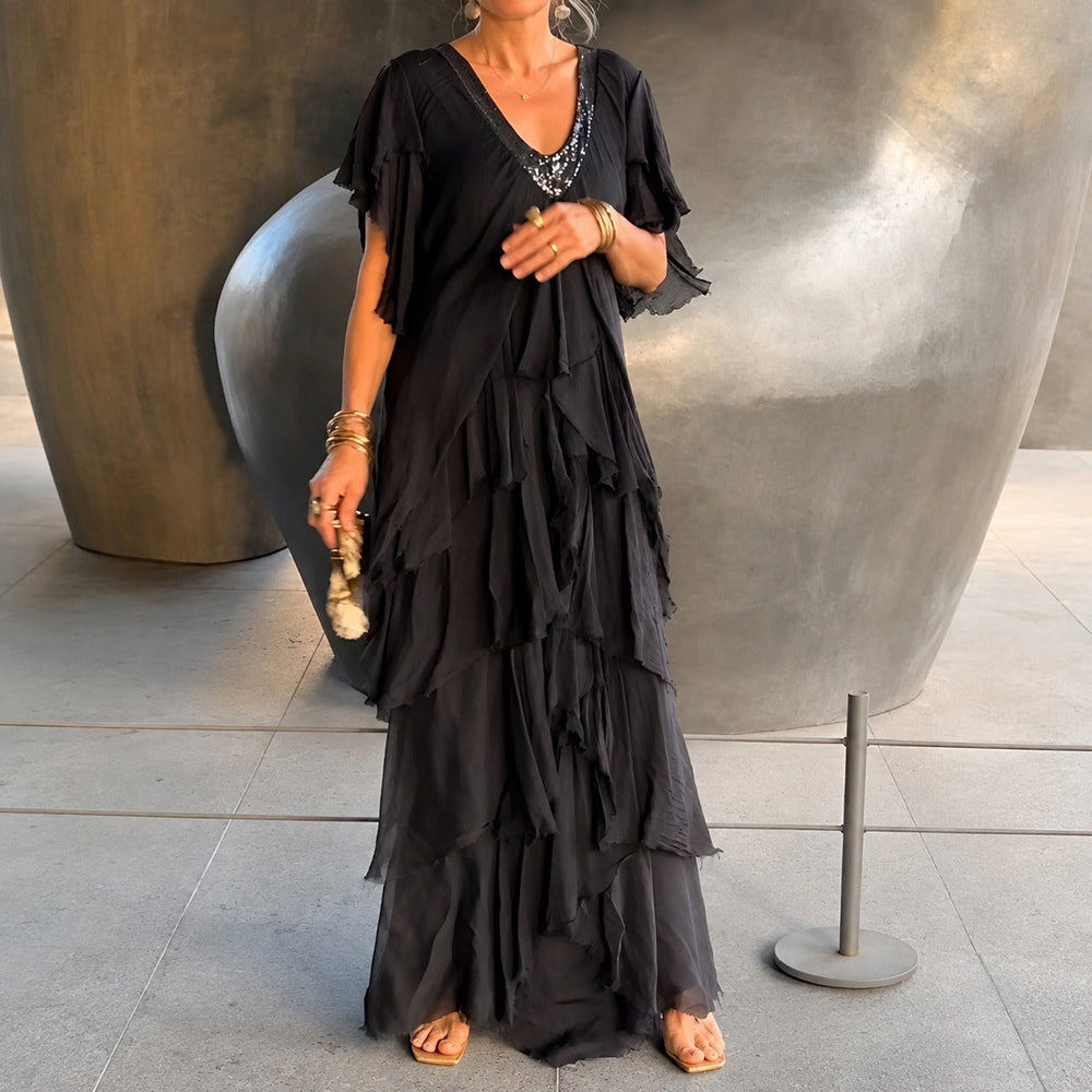 Riza - Elegant geschnittenes Plisseekleid