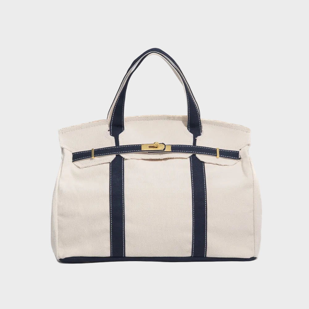 Boatkin Damen Tote Bag aus Canvas mit strukturierter Optik
