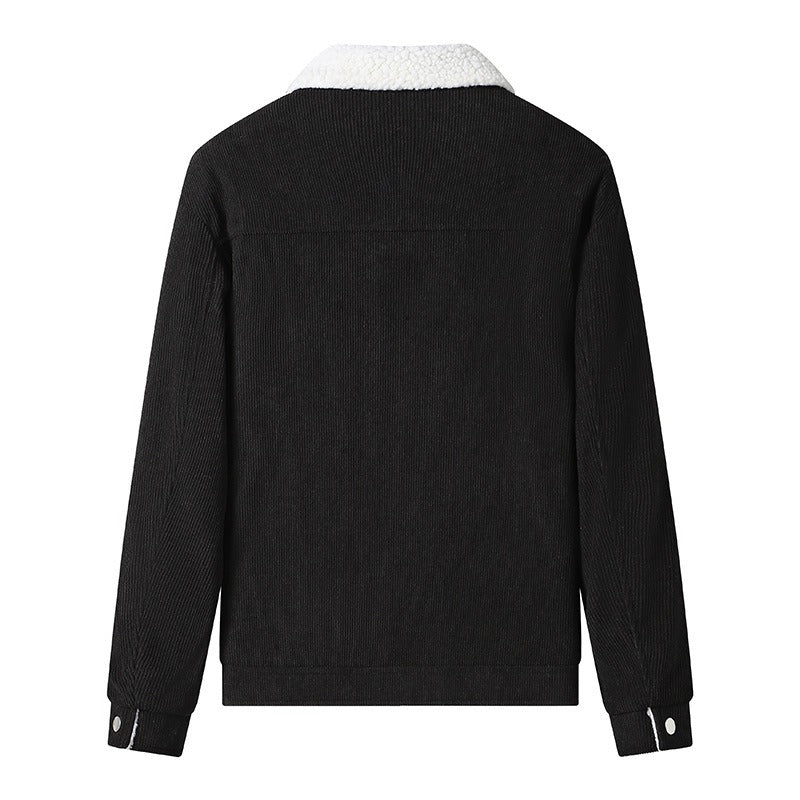 Herren-Cordjacke mit Fleece-Futter, legerer Stil - Alain