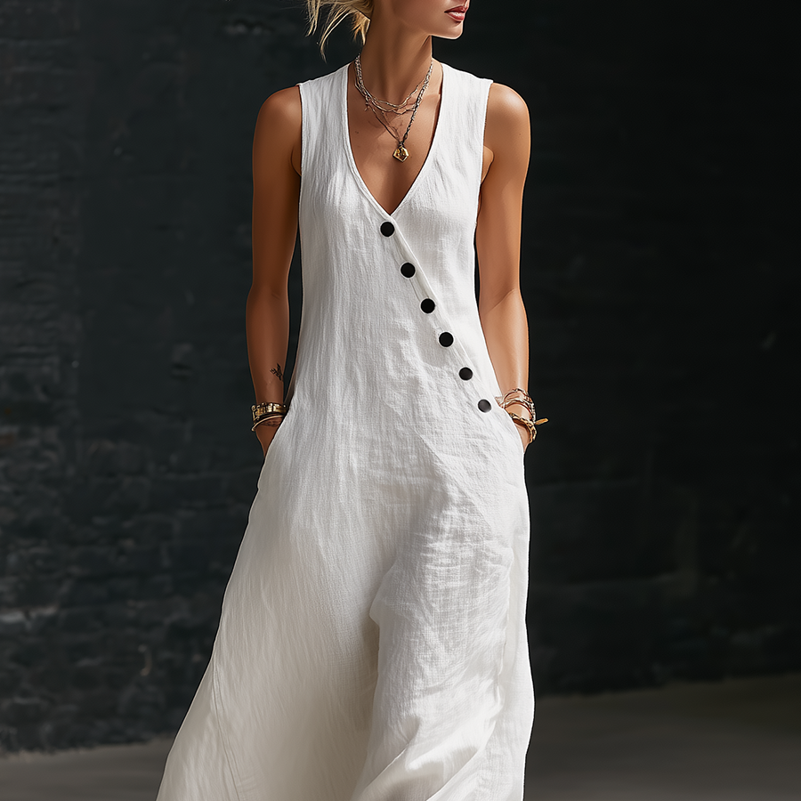 Damen-Hemdkleid mit Knöpfen