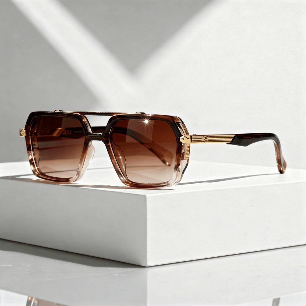 Sonnenbrille quadratisch UV400 mit Metallbügeln