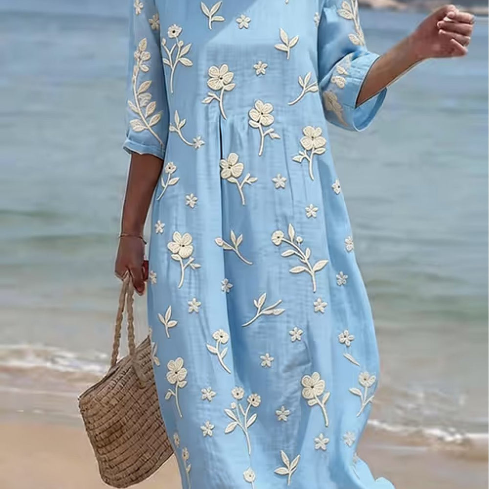 Maxine | Besticktes Mid-Sleeve Kleid