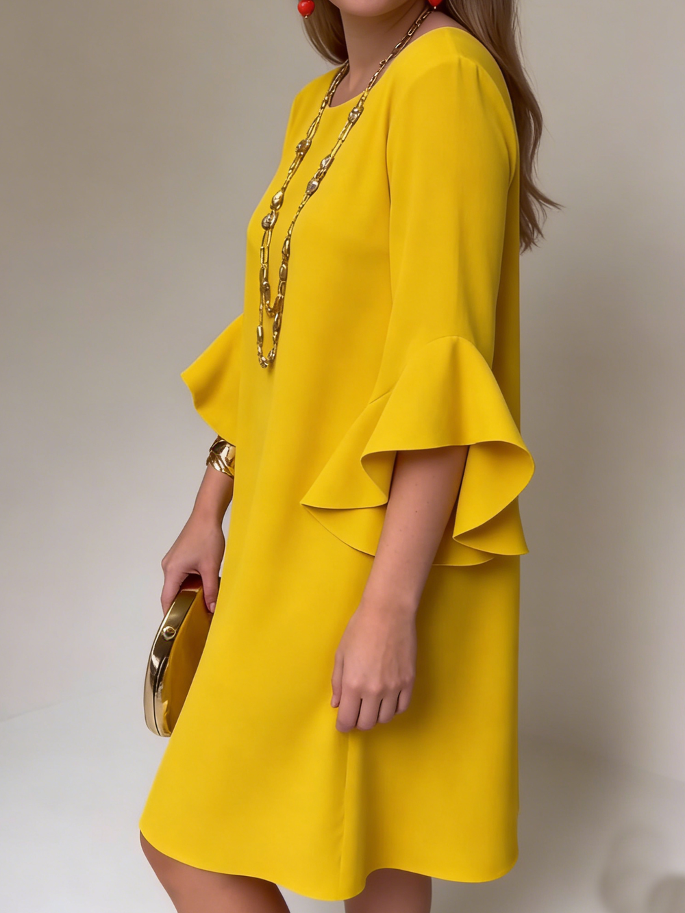 Hilaria - Minikleid mit Rüschenärmeln