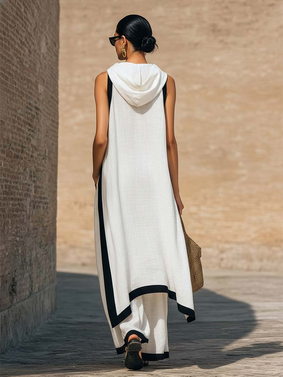 Maranta - Set aus asymmetrischer Tunika und Wide-Leg-Hose