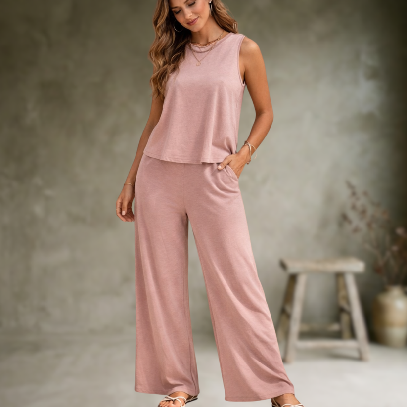 Alizeh - Elegantes ärmelloses Zweiteiliges Set