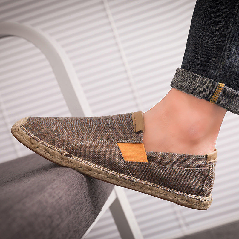 Frederica - Stilvolle handgemachte Leinwandstrohschuhe - Sommer-Chic