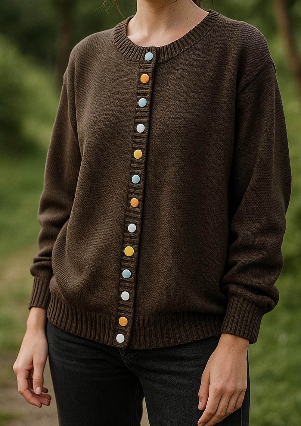 Lisa Komfortable & Stilvolle Cardigan | Braun