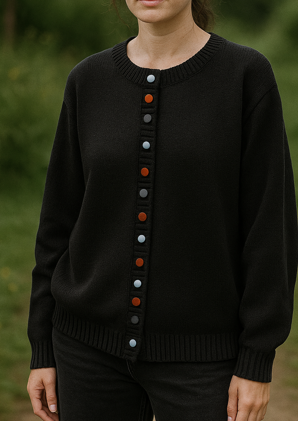 Lisa Komfortable & Stilvolle Cardigan | Schwarz