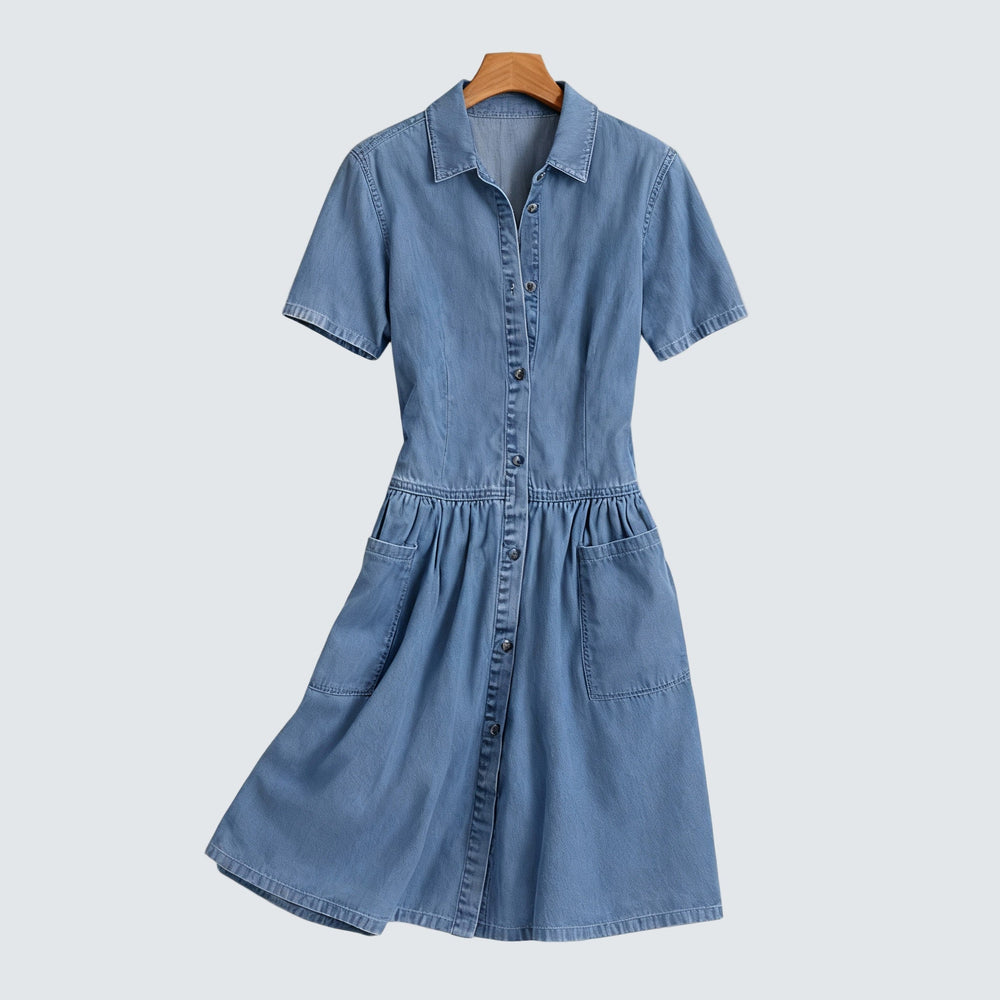 Mia | Elegantes Denim Kleid Damen Chic