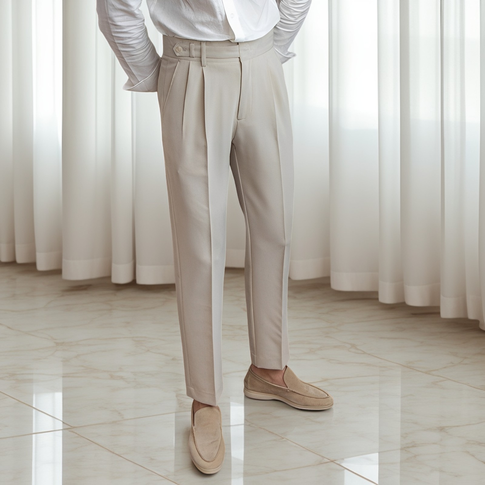 Kristian - Elegante Plisseehose mit Schnalle für Herren