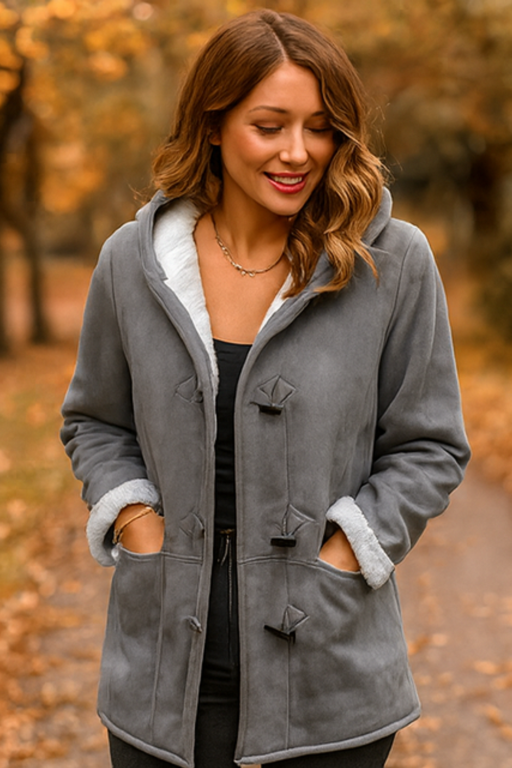 Serena Klassische Fleecejacke | Grau