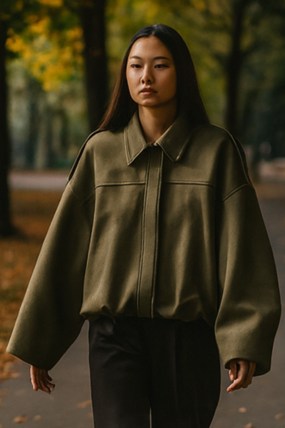 Nala Vintage Oversized Jacket | Grün