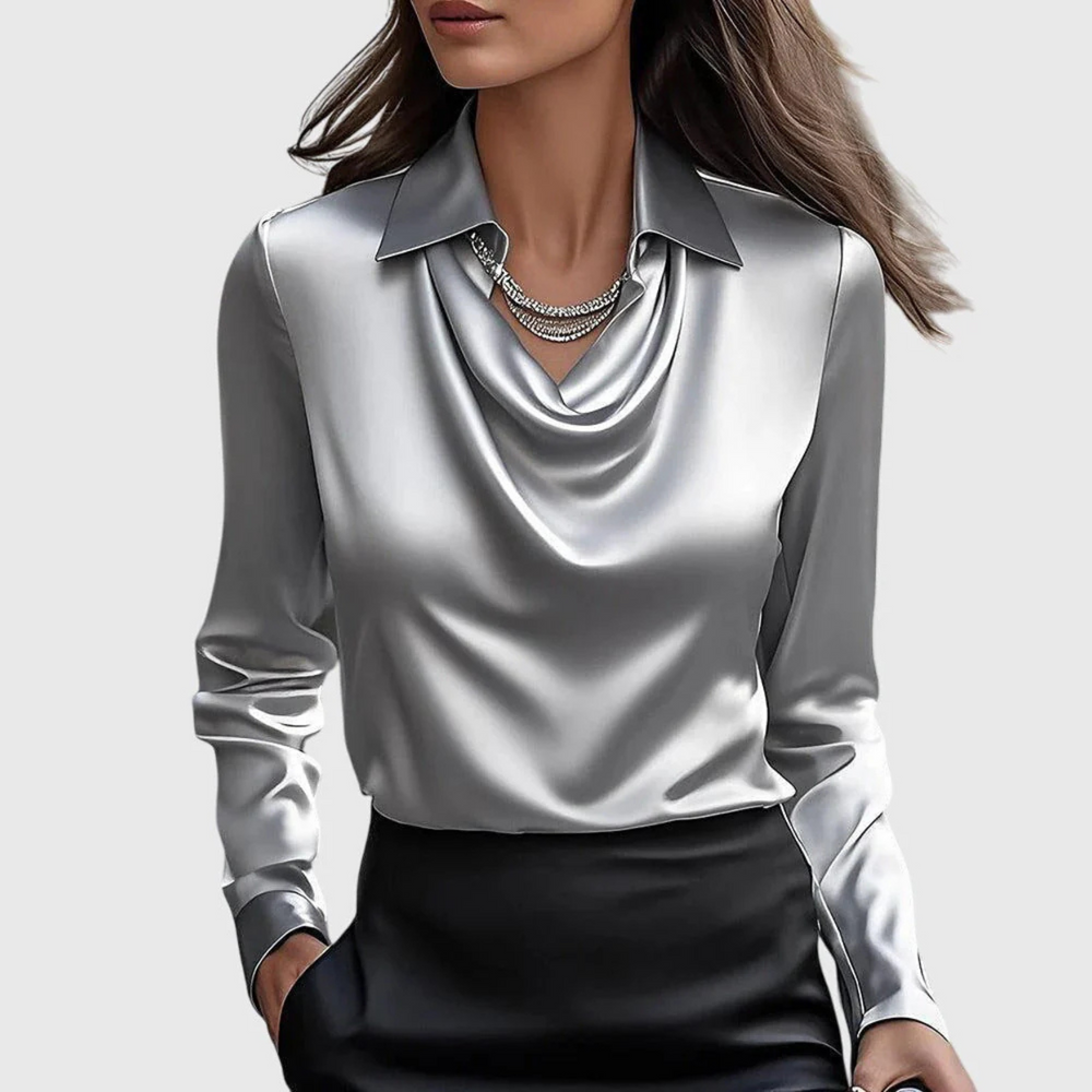 Lynn Elegante Bluse | Silber