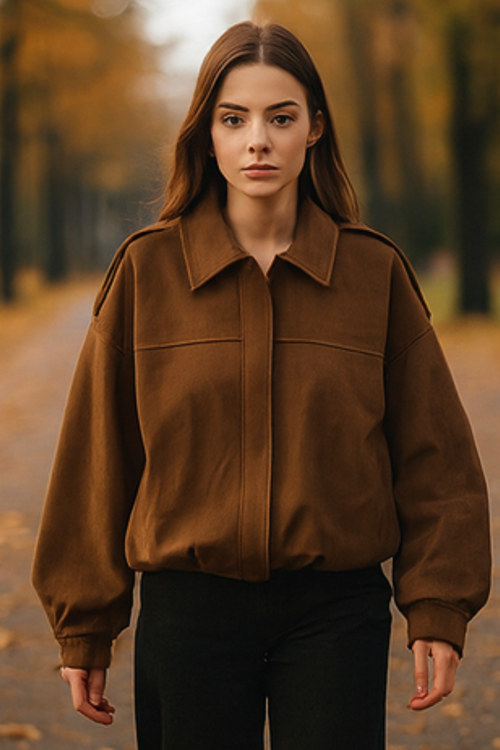 Nala Vintage Oversized Jacket | Braun