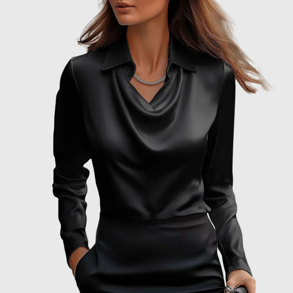 Lynn Elegante Bluse | Schwarz