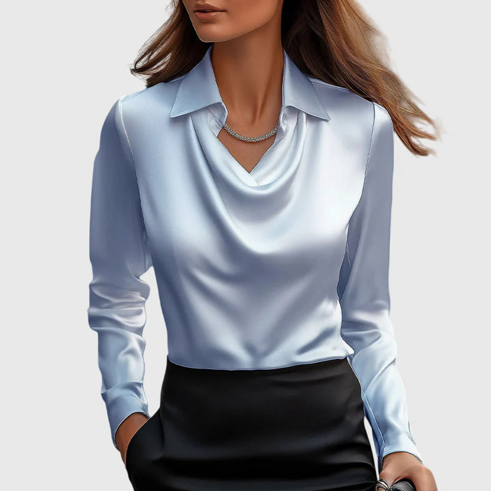 Lynn Elegante Bluse | Hellblau