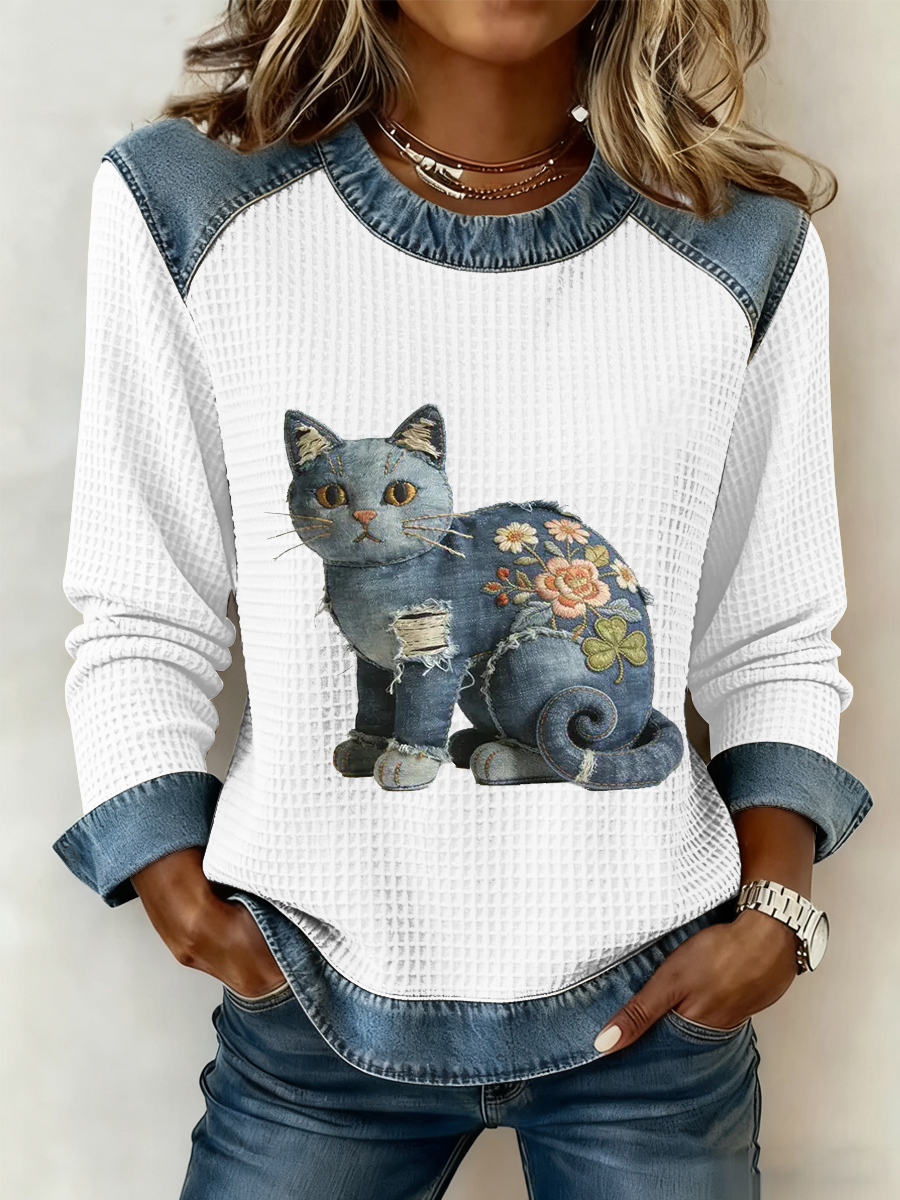 Lena | Komfortables Patchwork-Top für Damen chic
