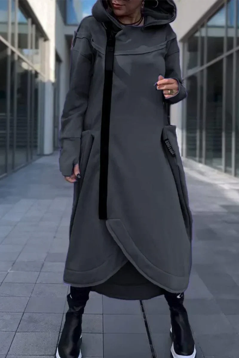 Nana Hoodie mit Reißverschluss | Grau