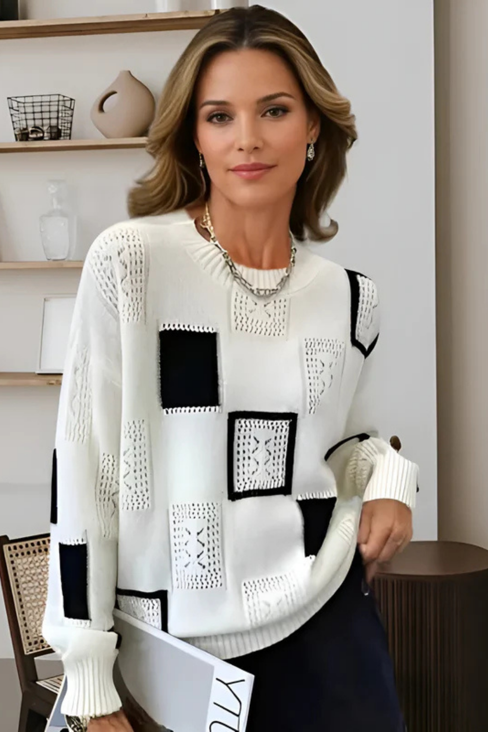 Ayla Strickpullover | Weiß