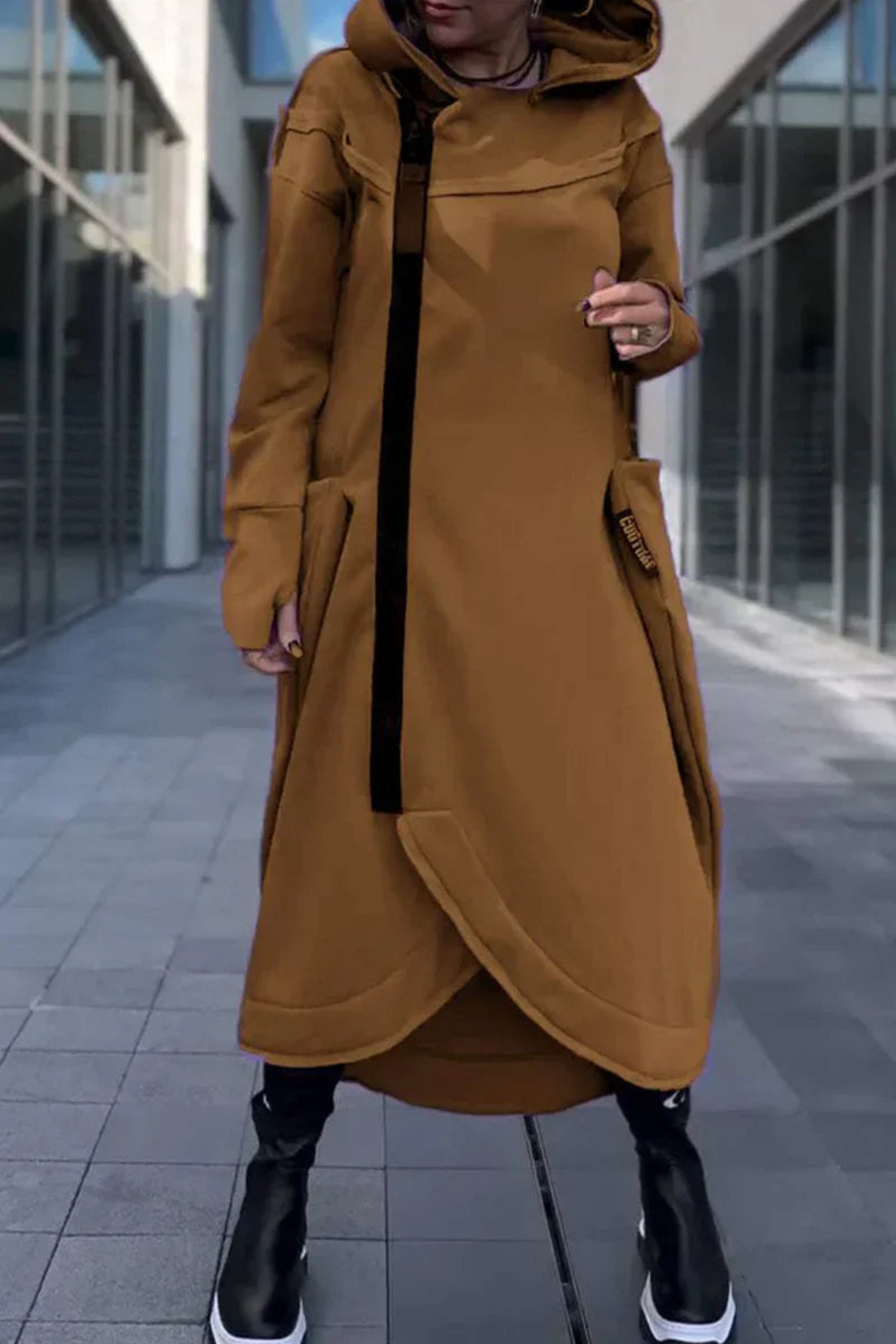 Nana Hoodie mit Reißverschluss | Braun