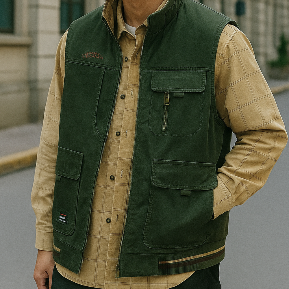 Martin Luxus-Bodywarmer | Khaki Grün