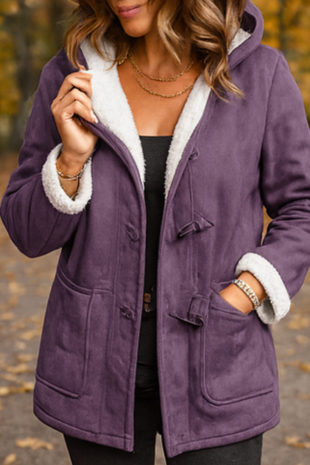 Serena Klassische Fleecejacke | Lila