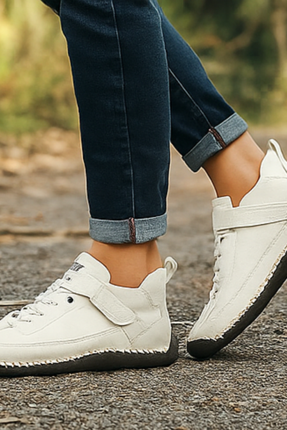 Aleera Sneakers | Weiß (Schwarz Sohle)