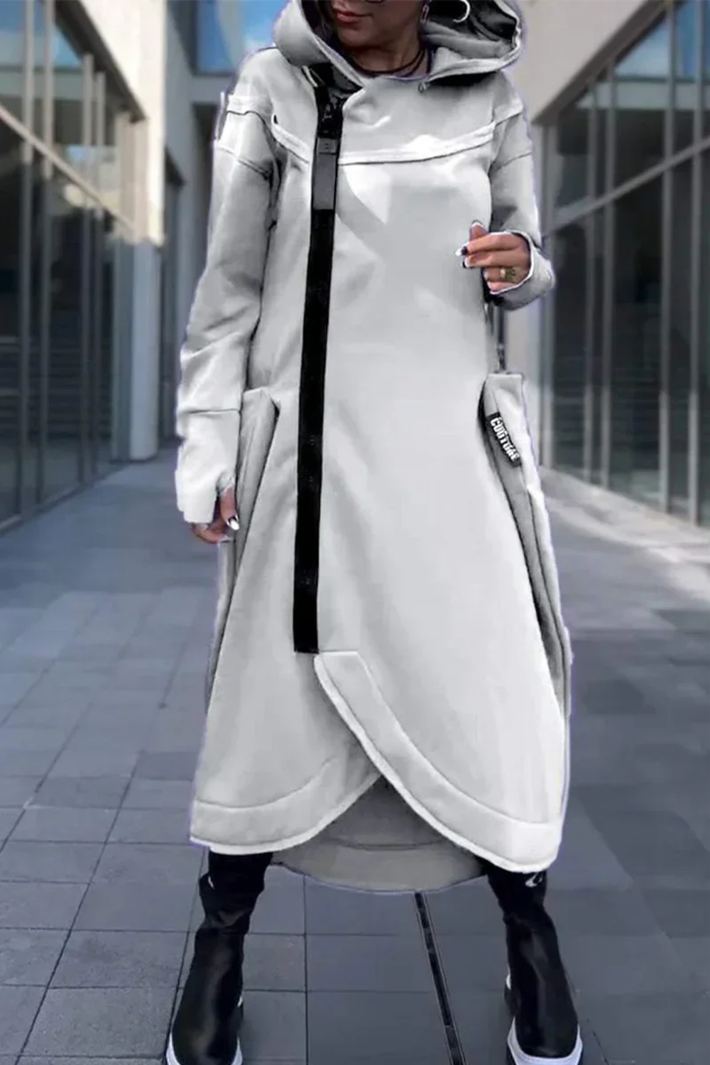 Nana Hoodie mit Reißverschluss | Weiß