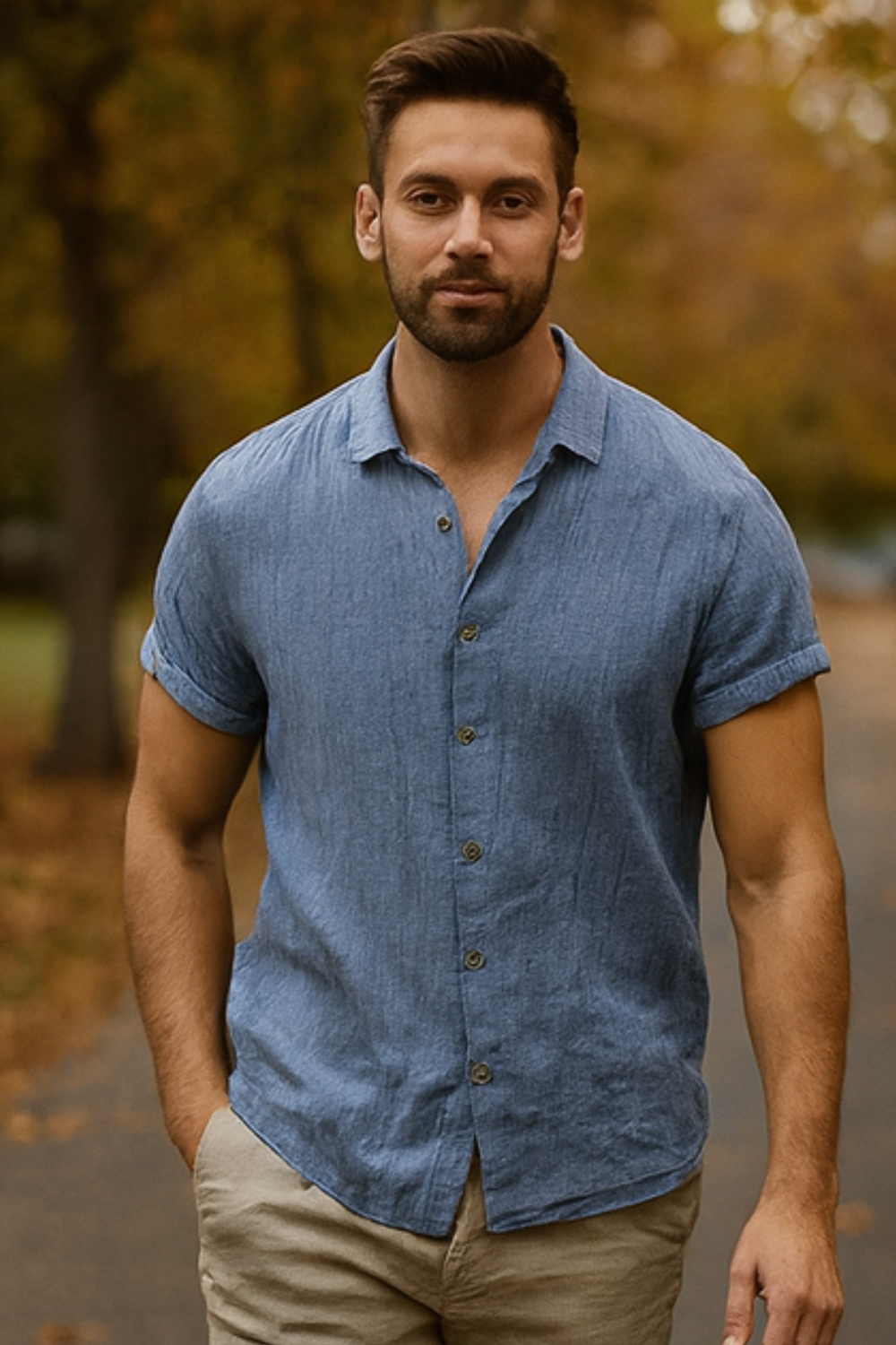 Clifford Leinenhemd | Blau