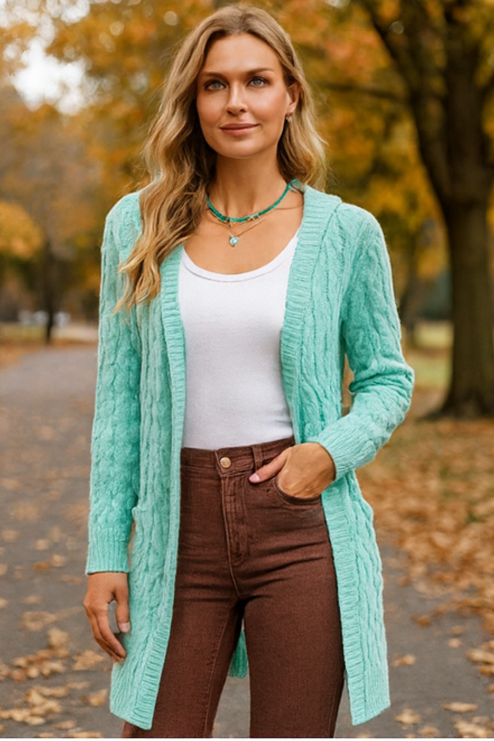 Darienne Komfortabler Cardigan | Minze