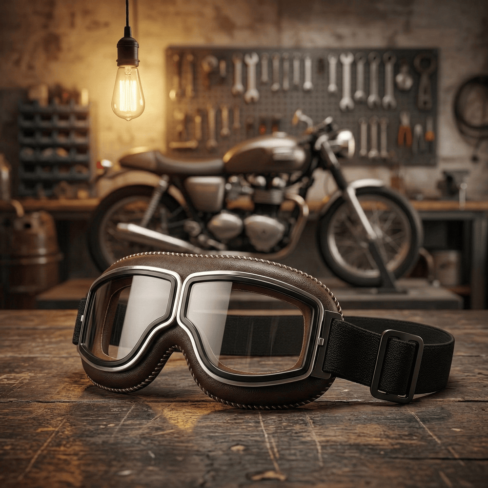 Alaric - Vintage-Motorradbrille