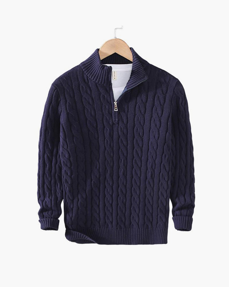 Lukas | Klassischer Strickpullover mit Half-Zip