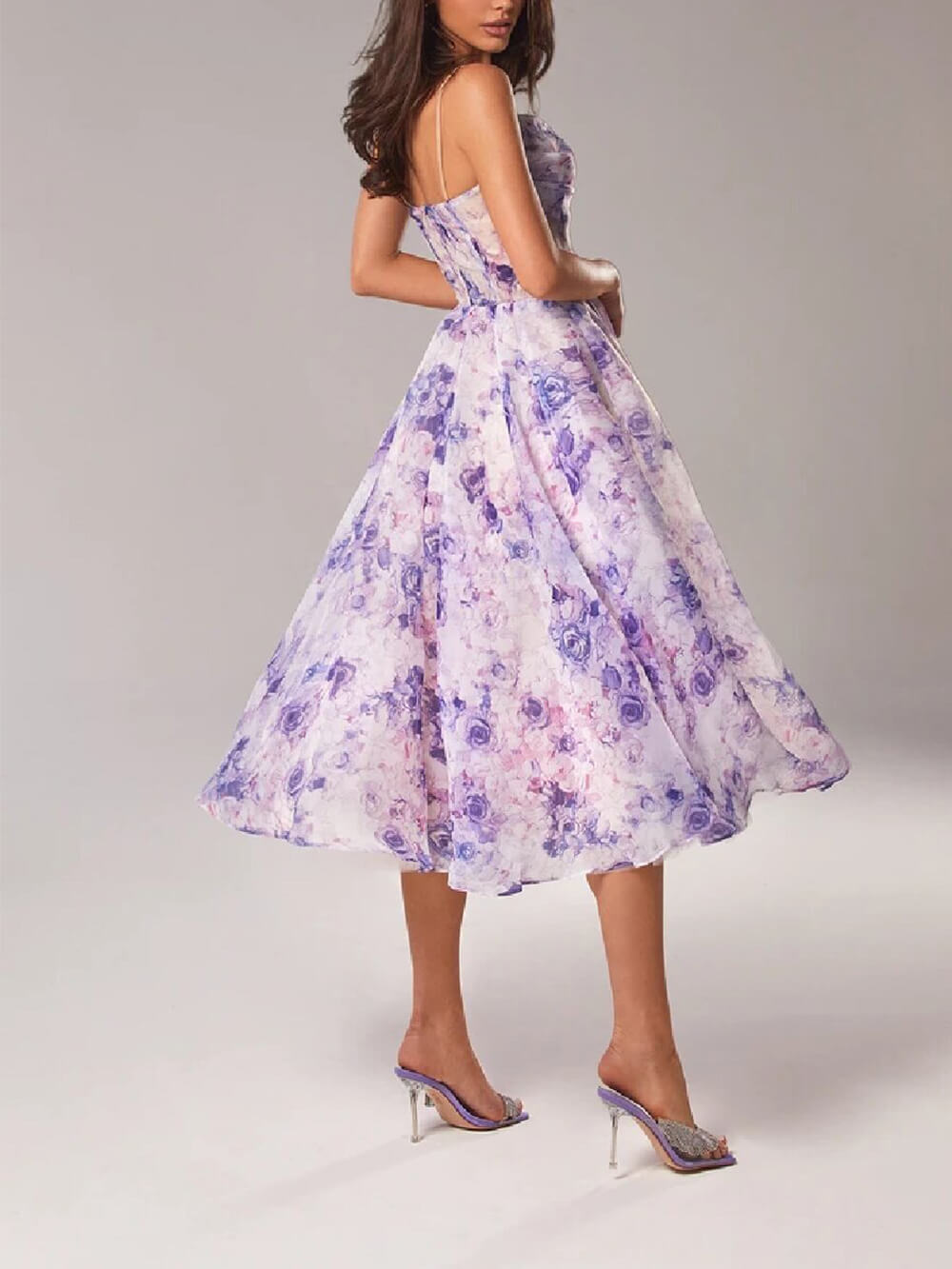 Jane bedrucktes Swing Midikleid