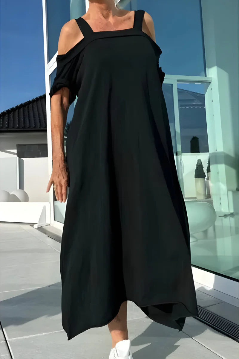 Vathsala - Langes Schulterfreies Sommer Kleid