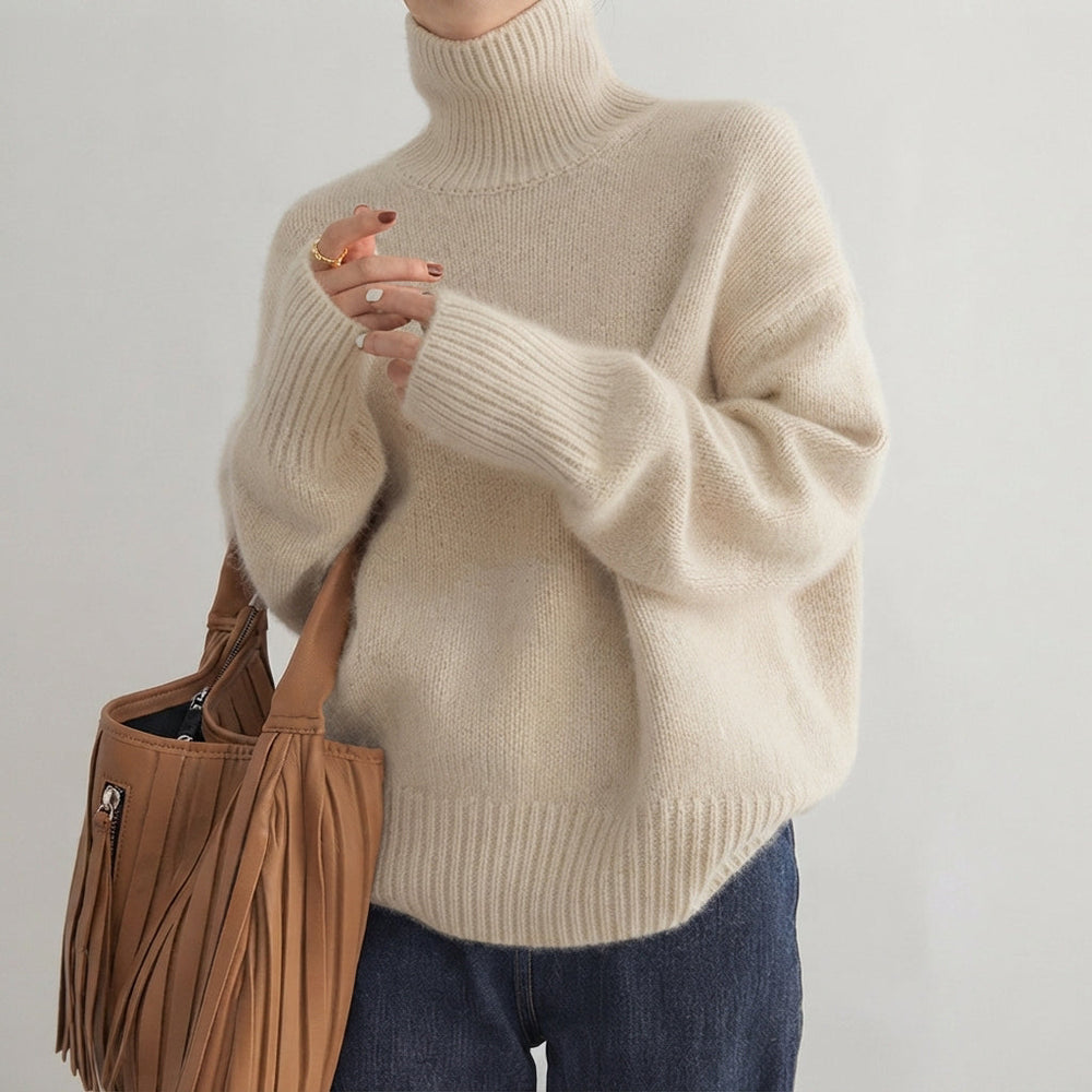 Lea - Modischer Damen-Pullover mit Rollkragen