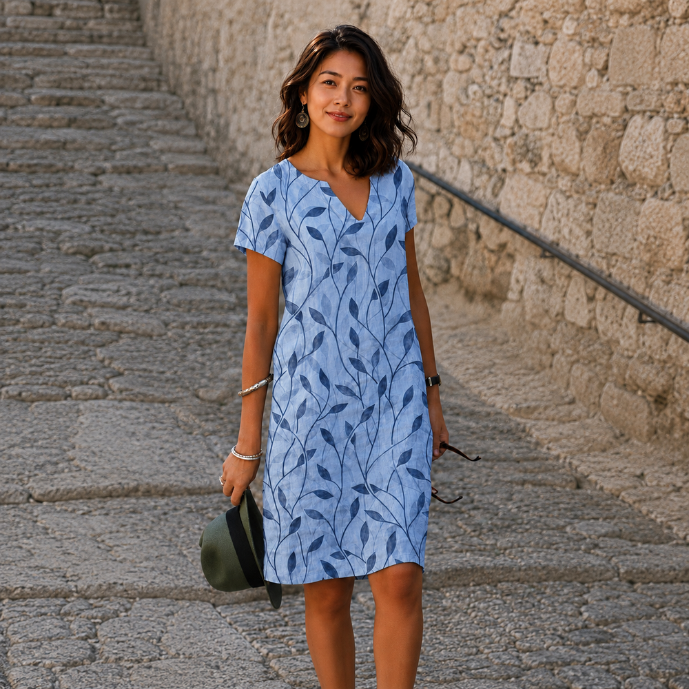 Josette - Lässiges Midikleid mit V-Ausschnitt