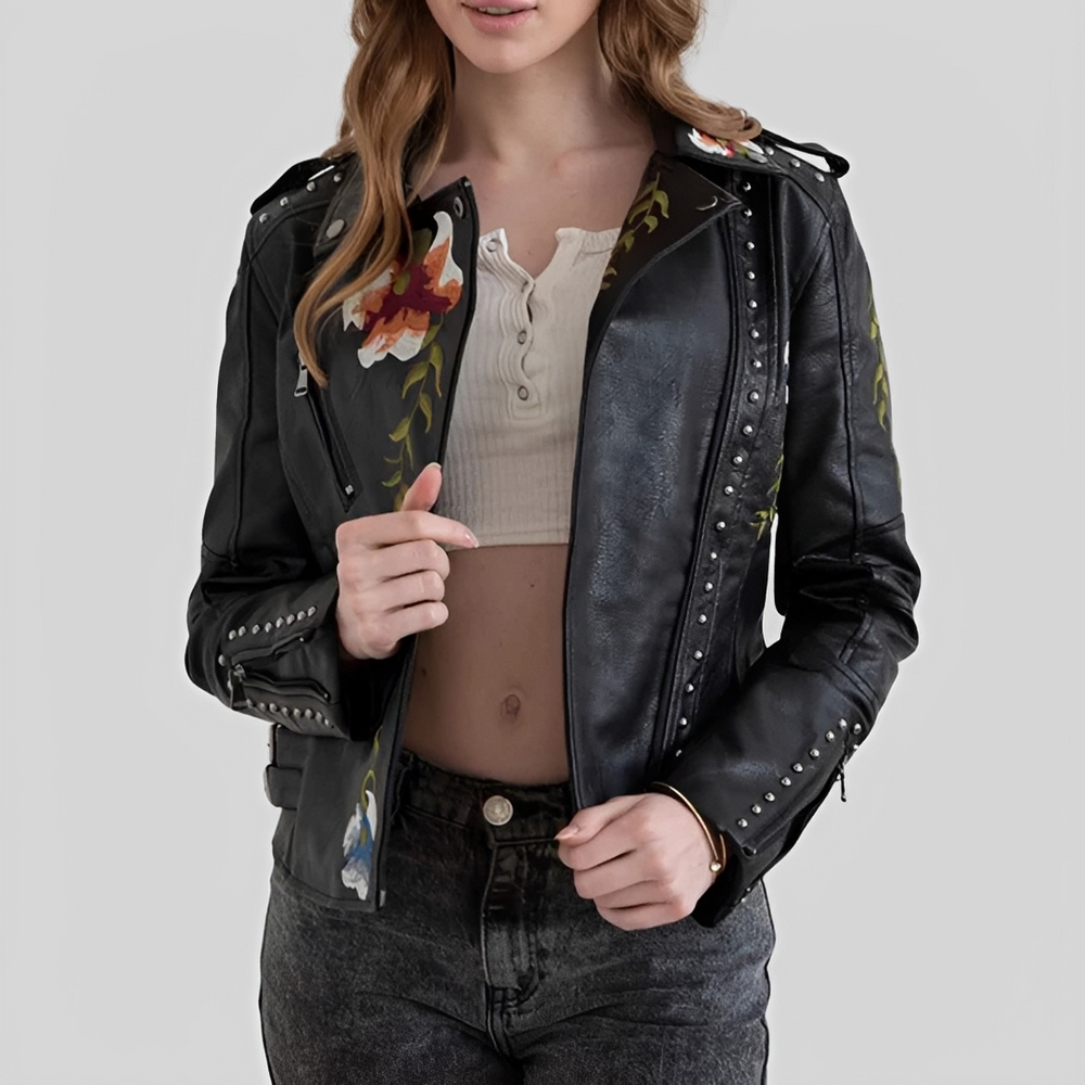 Zoey - Vintage-inspirierte bestickte Jacke